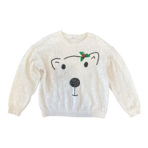 Holiday Time White Bear Sweater
